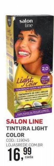 Lojas Rede Salon line tintura light color oferta