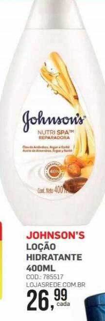 Lojas Rede Johnson's loção hidratante oferta