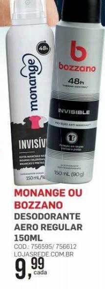 Lojas Rede Monange ou bozzano desodorante aero regular oferta