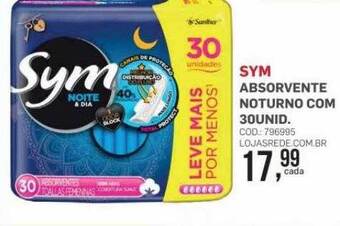 Lojas Rede Sym absorvente noturno oferta