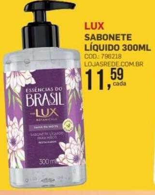 Lojas Rede Lux sabonete líquido oferta