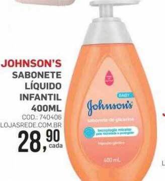 Lojas Rede Johnson's sabonete líquido infantil oferta