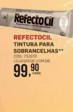 Lojas Rede Refectocil tintura para sobrancelhas oferta