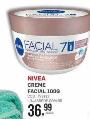 Lojas Rede Nivea creme facial oferta