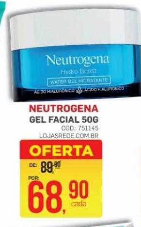 Lojas Rede Neutrogena gel facial oferta