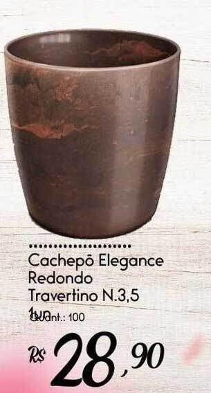 Giassi Supermercados Cachepô elegance redondo travertino oferta