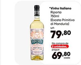 Zaffari Vinho italiano riporta oferta