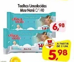 Cercadão Toalhas Umedecidas Meu Nene c/140 oferta