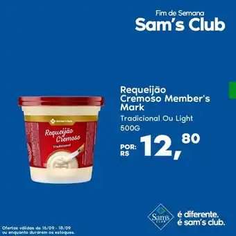 Sam's Club Requeijao Cremoso Member's Mark 500g oferta