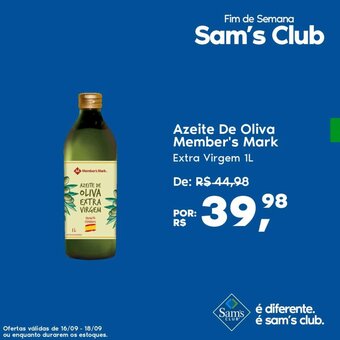 Sam's Club Azeite de Oliva Member's Mark 1L oferta