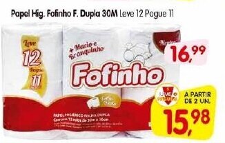Cercadão Papel Hig. Fofinho F. Dupla 30m oferta
