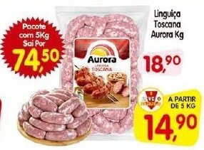Cercadão Linguica Toscana Aurora 1kg oferta