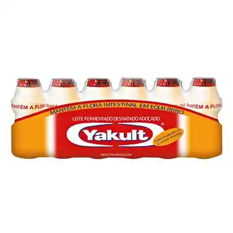 Carrefour Leite fermentado desnatado yakult 80g 6 unidades oferta