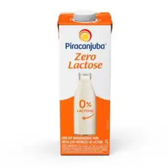 Leite uht semidesnatado piracanjuba zero lactose 1l