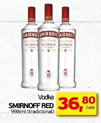 Cometa Supermercados Vodka Smirnoff Red 998ml oferta