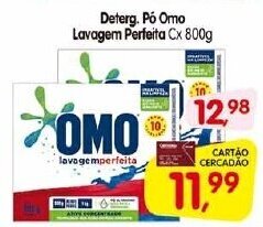 Cercadão Deterg. po Omo Lavagem Perfeita cx 800g oferta