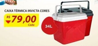 Assaí Atacadista Caixa Termica Invicta Cores 34L oferta