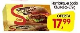 Cercadão Hamburguer Sadia Churrasco 672g oferta