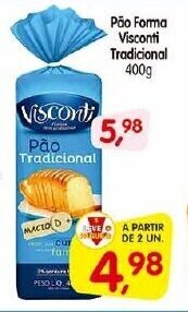 Cercadão Pao Forma Visconti tradicional 400g oferta