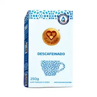 Supermercados Pague Menos Café 3 corações descafeinado a vácuo 250g oferta