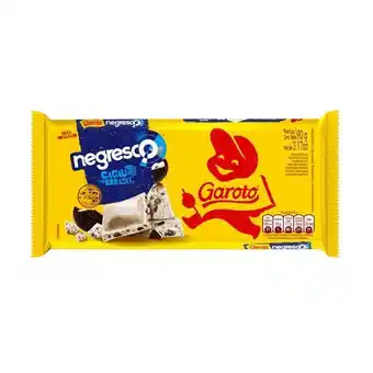 Carrefour Chocolate branco com biscoito negresco garoto - 90g oferta