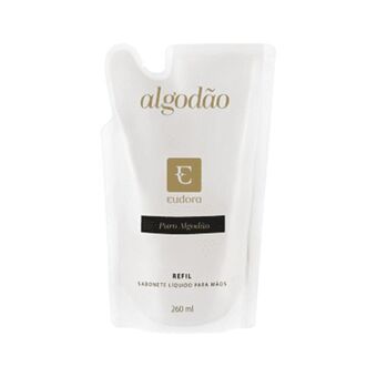 Refil sabonete líquido para mãos puro algodão 260ml