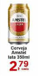 Rossi Supermercado Cerveja Amstel lata 350ml oferta