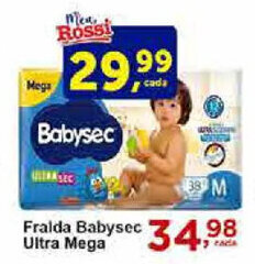Rossi Supermercado Fralda BabySec Ultra Mega oferta
