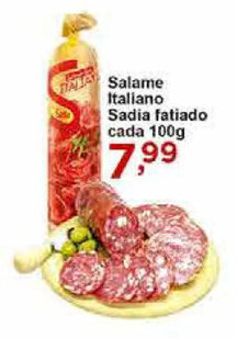Rossi Supermercado Salame Italiano Sadia fatiado cada 100g oferta