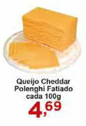 Rossi Supermercado Queijo Cheddar Polenghi Fatiado 100g oferta