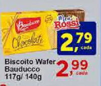 Rossi Supermercado Biscoito Wafer Bauducco 117g/140g oferta