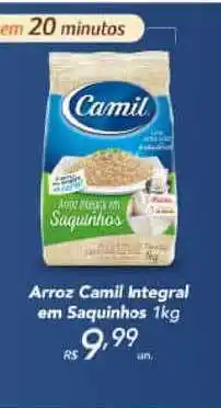 Prezunic Arroz Camil Integral Em Saquinhos 1kg oferta