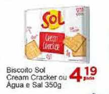 Biscoito Sol Cream Cracker ou Agua e Sal 350g