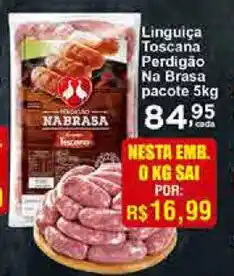 Rossi Supermercado Linguica Toscana Perdigao na Brasa pacote 1kg oferta