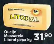 Rossi Supermercado Queijo Mussarela Litoral peca/kg oferta