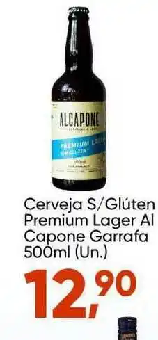 Imec Supermercados Cerveja S Glúten Premium Lager Alcapone 500ml oferta
