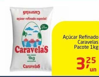 Tenda Atacado Açúcar refi nado caravelas pacote 1kg oferta