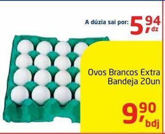 Tenda Atacado Ovos brancos extra bandeja 20un oferta