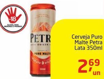 Cerveja puro malte petra lata 350ml