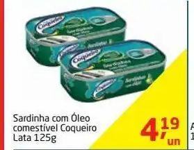 Tenda Atacado Sardinha com óleo comestível coqueiro lata 125g oferta