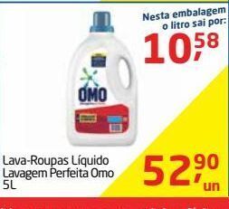 Tenda Atacado Lava-roupas líquido lavagem perfeita omo 5l oferta