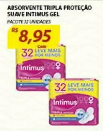 Assaí Atacadista Absorvente Tripla protecao suave Intimus gel oferta
