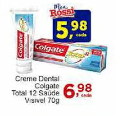 Rossi Supermercado Creme Dental Colgate Total 12 Saude Visivel 70g oferta