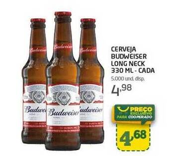 Cooper Cerveja budweiser long neck - cada oferta