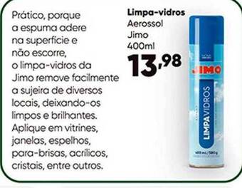 Limpa-vidros aerossol jimo