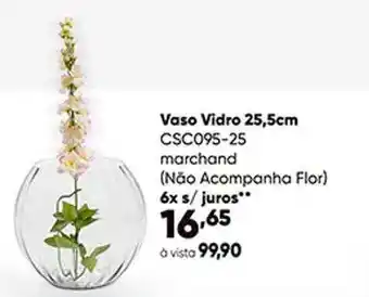 Zaffari Vaso vidro csc095-25 marchand não acompanha flor oferta