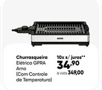 Zaffari Churrasqueira elétrica gpra arno com controle de temperatura oferta