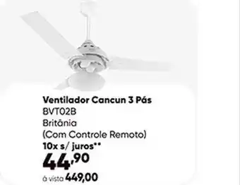 Ventilador cancun 3 pás