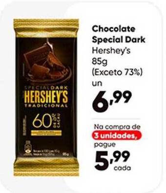 Zaffari Chocolate special dark hershey's oferta