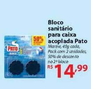 Bloco sanitario para caixa acoplada pato